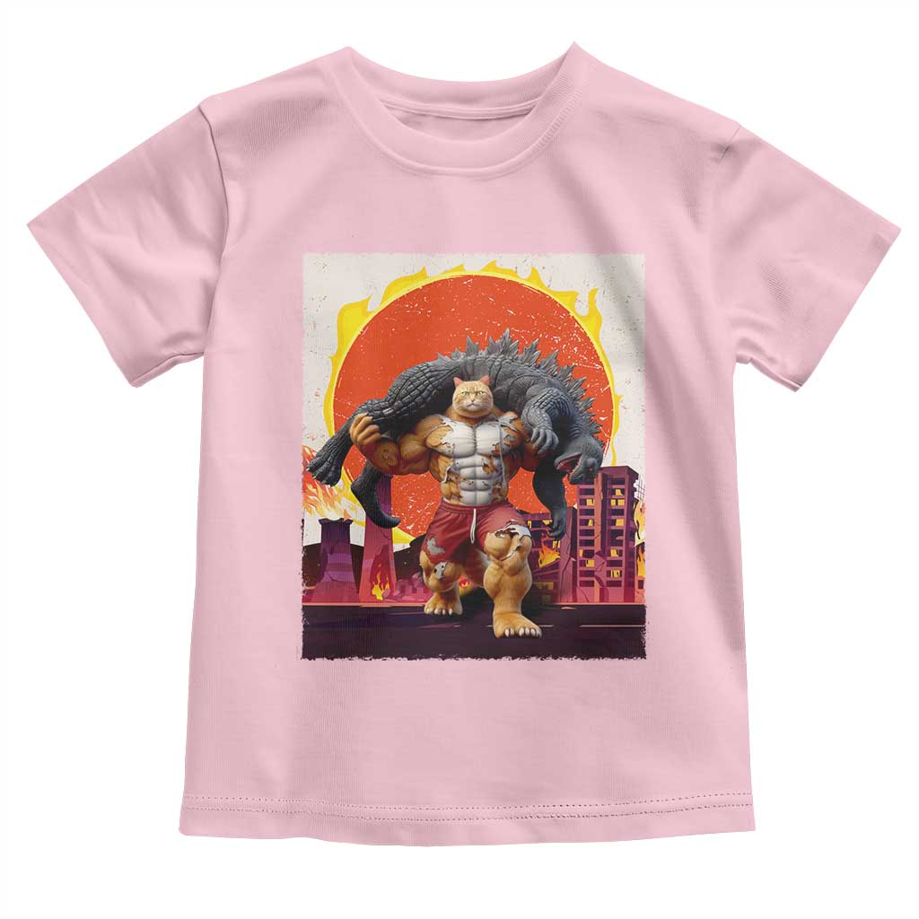 Catzilla Funny Cat Japanese Cityscape Toddler T Shirt - Wonder Print Shop