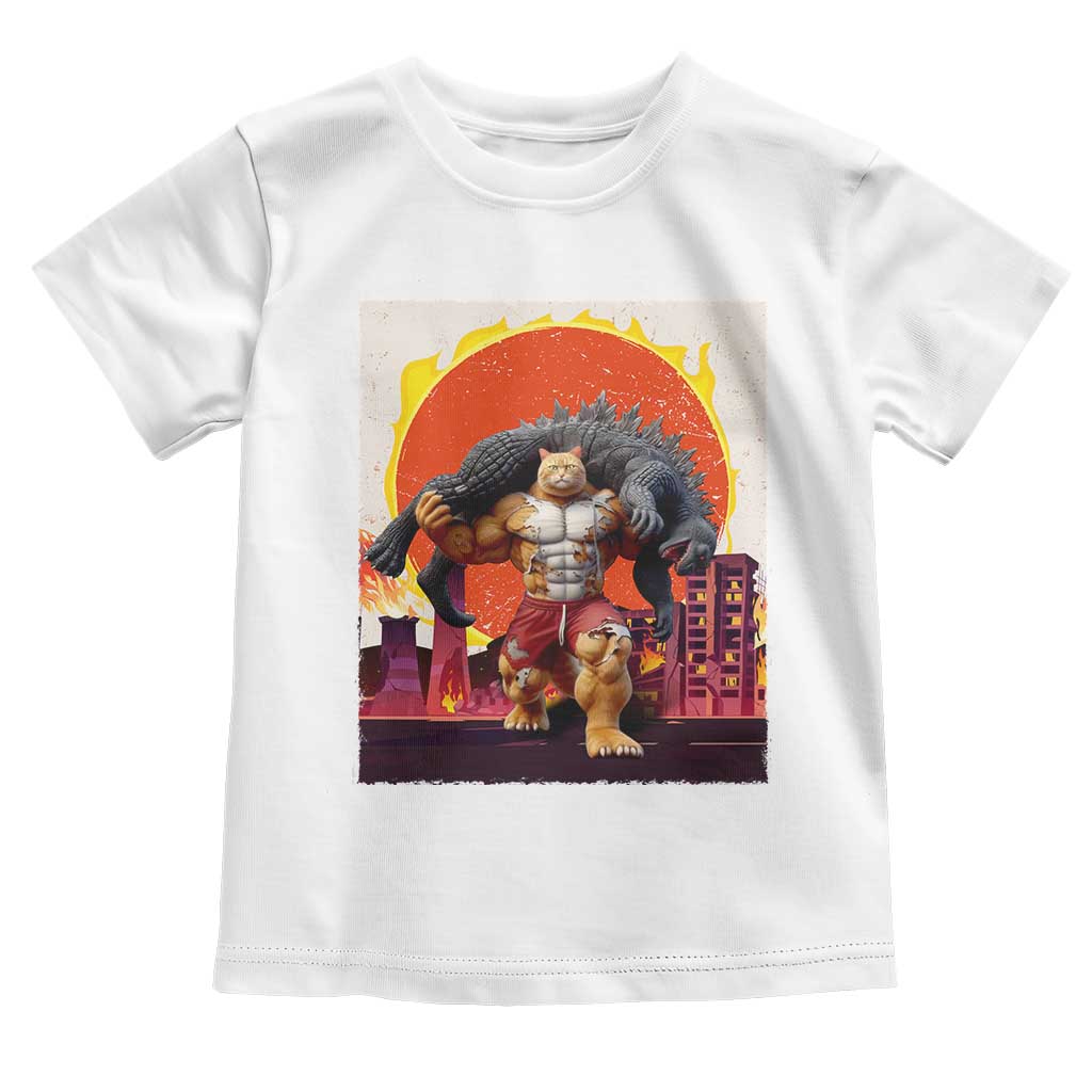 Catzilla Funny Cat Japanese Cityscape Toddler T Shirt - Wonder Print Shop