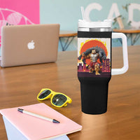 Catzilla Funny Cat Japanese Cityscape Tumbler With Handle - Wonder Print Shop