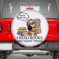 That Is What I Do I Read Books Spare Tire Cover Funny Sloth Book Lover - Wonder Print Shop