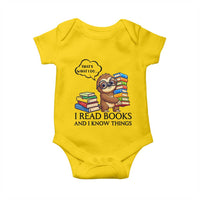 That Is What I Do I Read Books Baby Onesie Funny Sloth Book Lover - Wonder Print Shop