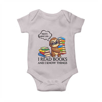 That Is What I Do I Read Books Baby Onesie Funny Sloth Book Lover - Wonder Print Shop