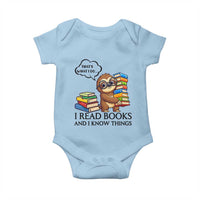 That Is What I Do I Read Books Baby Onesie Funny Sloth Book Lover - Wonder Print Shop