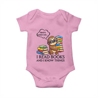 That Is What I Do I Read Books Baby Onesie Funny Sloth Book Lover - Wonder Print Shop