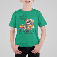 That Is What I Do I Read Books T Shirt For Kid Funny Sloth Book Lover - Wonder Print Shop