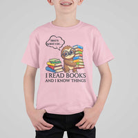 That Is What I Do I Read Books T Shirt For Kid Funny Sloth Book Lover - Wonder Print Shop