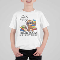 That Is What I Do I Read Books T Shirt For Kid Funny Sloth Book Lover - Wonder Print Shop