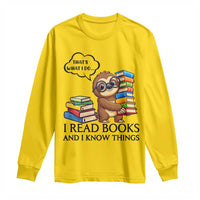 That Is What I Do I Read Books Long Sleeve Shirt Funny Sloth Book Lover - Wonder Print Shop