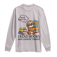 That Is What I Do I Read Books Long Sleeve Shirt Funny Sloth Book Lover - Wonder Print Shop