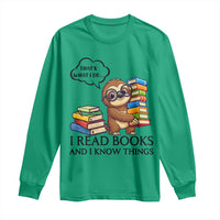 That Is What I Do I Read Books Long Sleeve Shirt Funny Sloth Book Lover - Wonder Print Shop