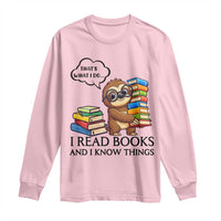 That Is What I Do I Read Books Long Sleeve Shirt Funny Sloth Book Lover - Wonder Print Shop