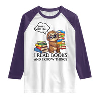 That Is What I Do I Read Books Raglan Shirt Funny Sloth Book Lover - Wonder Print Shop