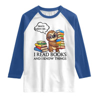 That Is What I Do I Read Books Raglan Shirt Funny Sloth Book Lover - Wonder Print Shop