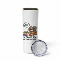 That Is What I Do I Read Books Skinny Tumbler Funny Sloth Book Lover - Wonder Print Shop