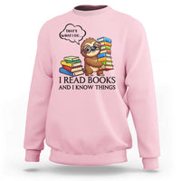 That Is What I Do I Read Books Sweatshirt Funny Sloth Book Lover - Wonder Print Shop