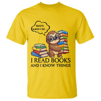That Is What I Do I Read Books T Shirt Funny Sloth Book Lover - Wonder Print Shop