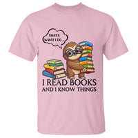 That Is What I Do I Read Books T Shirt Funny Sloth Book Lover - Wonder Print Shop