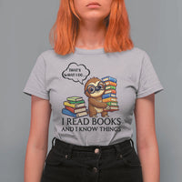 That Is What I Do I Read Books T Shirt For Women Funny Sloth Book Lover - Wonder Print Shop