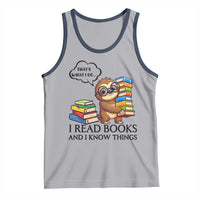 That Is What I Do I Read Books Tank Top Funny Sloth Book Lover - Wonder Print Shop