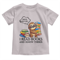 That Is What I Do I Read Books Toddler T Shirt Funny Sloth Book Lover - Wonder Print Shop