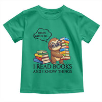 That Is What I Do I Read Books Toddler T Shirt Funny Sloth Book Lover - Wonder Print Shop