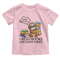 That Is What I Do I Read Books Toddler T Shirt Funny Sloth Book Lover - Wonder Print Shop