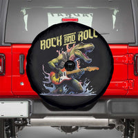 Rock And Roll Spare Tire Cover Funny Dionasaur Playing Guitar - Wonder Print Shop