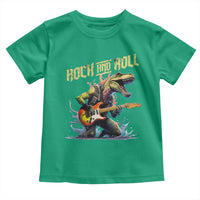Rock And Roll Toddler T Shirt Funny Dionasaur Playing Guitar - Wonder Print Shop