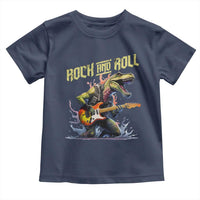 Rock And Roll Toddler T Shirt Funny Dionasaur Playing Guitar - Wonder Print Shop