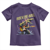 Rock And Roll Toddler T Shirt Funny Dionasaur Playing Guitar - Wonder Print Shop