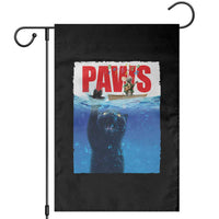 Funny Black Cat Garden Flag PAWS Parody Kitten Mouse Humorous - Wonder Print Shop