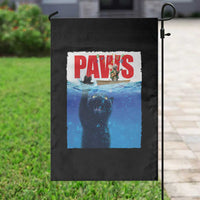 Funny Black Cat Garden Flag PAWS Parody Kitten Mouse Humorous - Wonder Print Shop