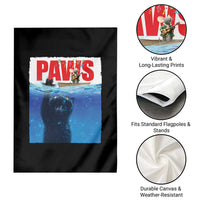 Funny Black Cat Garden Flag PAWS Parody Kitten Mouse Humorous - Wonder Print Shop