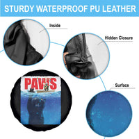 Funny Black Cat Spare Tire Cover PAWS Parody Kitten Mouse Humorous - Wonder Print Shop