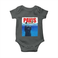 Funny Black Cat Baby Onesie PAWS Parody Kitten Mouse Humorous - Wonder Print Shop