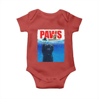 Funny Black Cat Baby Onesie PAWS Parody Kitten Mouse Humorous - Wonder Print Shop