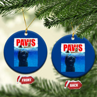 Funny Black Cat Ceramic Ornament PAWS Parody Kitten Mouse Humorous - Wonder Print Shop