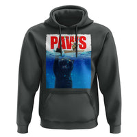 Funny Black Cat Hoodie PAWS Parody Kitten Mouse Humorous - Wonder Print Shop