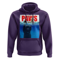 Funny Black Cat Hoodie PAWS Parody Kitten Mouse Humorous - Wonder Print Shop