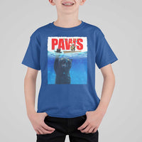 Funny Black Cat T Shirt For Kid PAWS Parody Kitten Mouse Humorous - Wonder Print Shop