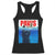 Funny Black Cat Racerback Tank Top PAWS Parody Kitten Mouse Humorous - Wonder Print Shop