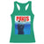 Funny Black Cat Racerback Tank Top PAWS Parody Kitten Mouse Humorous - Wonder Print Shop