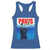 Funny Black Cat Racerback Tank Top PAWS Parody Kitten Mouse Humorous - Wonder Print Shop