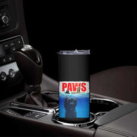 Funny Black Cat Skinny Tumbler PAWS Parody Kitten Mouse Humorous - Wonder Print Shop