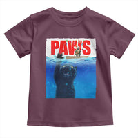 Funny Black Cat Toddler T Shirt PAWS Parody Kitten Mouse Humorous - Wonder Print Shop