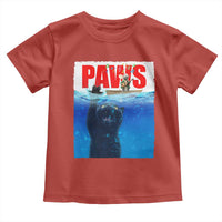 Funny Black Cat Toddler T Shirt PAWS Parody Kitten Mouse Humorous - Wonder Print Shop