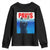 Funny Black Cat Youth Sweatshirt PAWS Parody Kitten Mouse Humorous - Wonder Print Shop