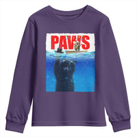Funny Black Cat Youth Sweatshirt PAWS Parody Kitten Mouse Humorous - Wonder Print Shop