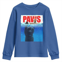 Funny Black Cat Youth Sweatshirt PAWS Parody Kitten Mouse Humorous - Wonder Print Shop