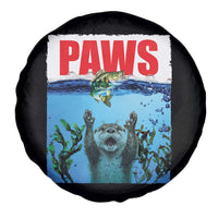 Paws Parody Spare Tire Cover Otter Chasing Bass Fish Ocean - Wonder Print Shop